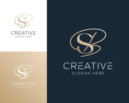 Initial letter SB BS logo design vector illustration