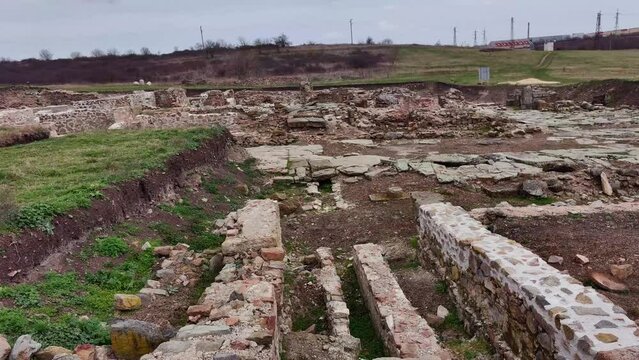 View over Deultum .An ancient city and bishopric in Thrace. It was located at the mouth of the River Sredetska on the west coast of Lake Mandrensko,near the city of Burgas