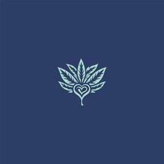 Fototapeta na wymiar Cannabis logo design icon vector template