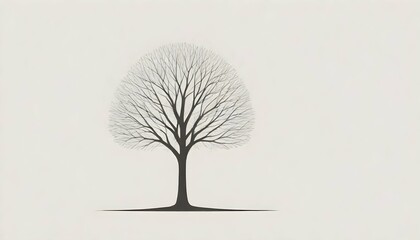 A Minimalistic Illustration Of A Single Tree With Upscaled 6