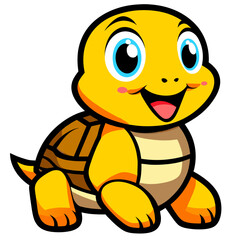 Obraz premium tortoise cute simple Design illustration