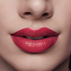 Fototapeta premium close up portrait of a woman lips
