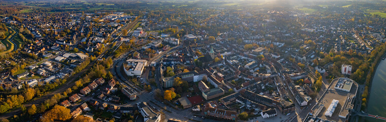 	
Aerial view around the old town of the city  Dorsten in Germany on a cloudy day in autumn	

