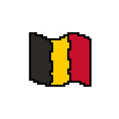 Pixel Art Belgia Flag