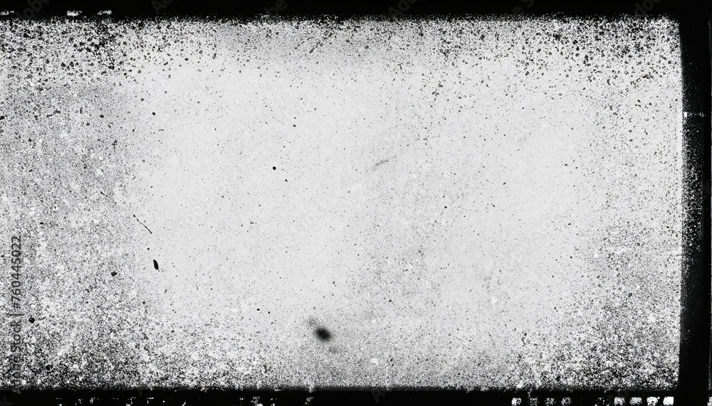 Poster Abstract dirty or aging film frame. Dust particle and dust grain texture or dirt overlay use effect for film frame with space for your text or image and vintage grunge style.