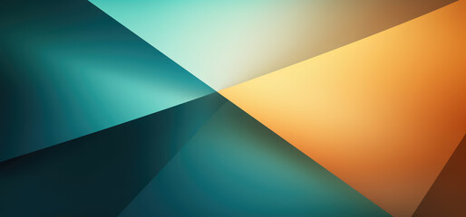 Turquoise and Orange Sheets of Paper Background - 760445451