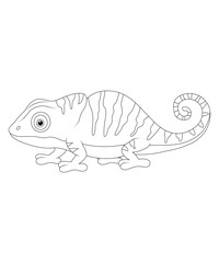 Chameleon Coloring page For Kids