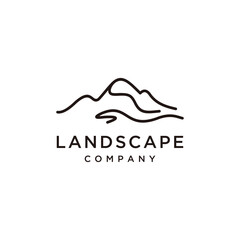 Desert, mountain, landscape, Abstract logo design
