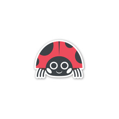 Lady beetle icon. Emoji vector. Colorful icon. Icon vector. Icon Design