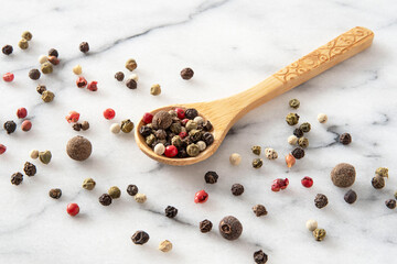 5 berry mix, a blend of different peppers on a white background © sissoupitch