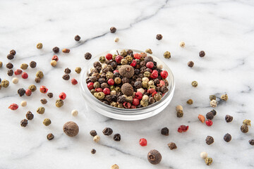 5 berry mix, a blend of different peppers on a white background