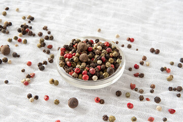 5 berry mix, a blend of different peppers on a white background © sissoupitch