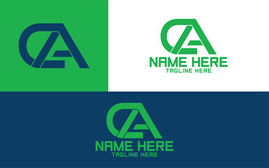 CA logo design & monogram logo vector art