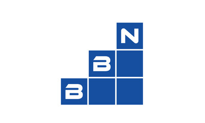 BBN initial letter financial logo design vector template. economics, growth, meter, range, profit, loan, graph, finance, benefits, economic, increase, arrow up, grade, grew up, topper, company, scale