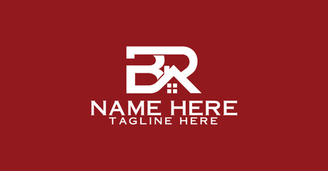 initial Letter BR real estate logo design in vector