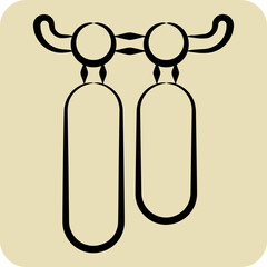 Icon Cylinders. related to Welder Equipment symbol. hand drawn style. simple design editable. simple illustration