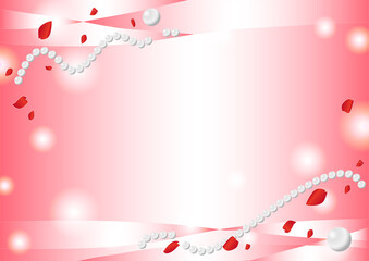 花びらとパールが舞う母の日フェアのキラキラ背景