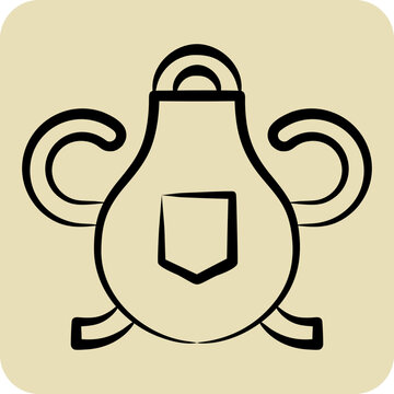 recommend clip art: Icon Protective Apron. related to Welder Equipment symbol. hand drawn style. simple design editable. simple illustration