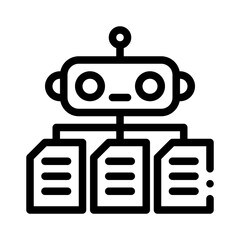 Fototapeta premium data collection line icon