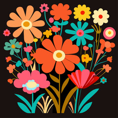 Obraz premium trend flowers tulip simple Design illustration