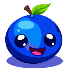 Obraz premium trend fruit blueberry cartoon simple Design illustration