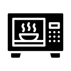 microwave glyph icon