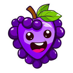 Obraz premium trend grape cartoon simple Design illustration