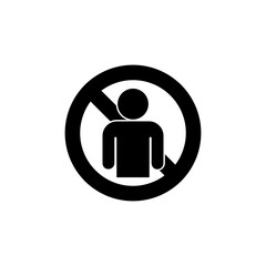  No person sign icon isolated on transparent background