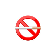 No smoking sign icon isolated on transparent background