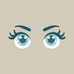 Cute cartoon eye vector