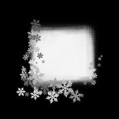 Artistic winter, Christmas mask. Basis element for design on black universal use