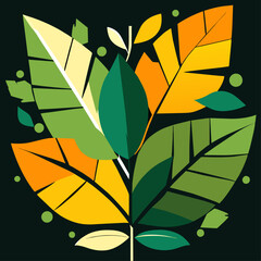 trend leaf simple Design illustration