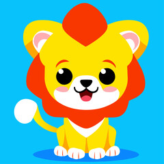 Obraz premium trend lion simple Design illustration