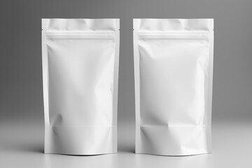 mockup white empty blank foil food or drink doy pack bag packaging