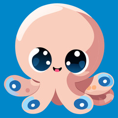 Fototapeta premium trend octopus simple Design illustration