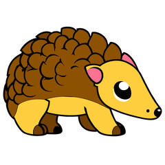 Fototapeta premium trend pangolin simple Design illustration