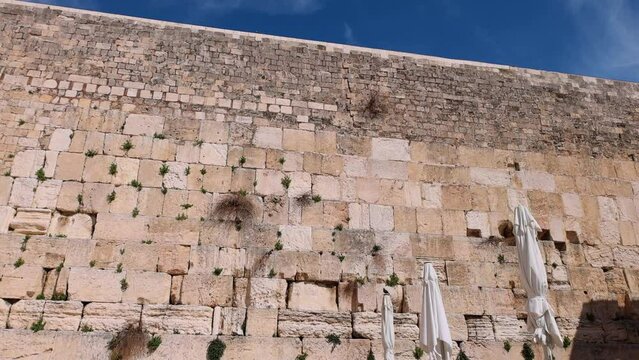 Sacred Western Wall Kotel in Jerusalem Old City known as Wailing Wall.