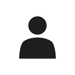 People, person, contact, black solid flat glyph icon. single icon isolated on white background