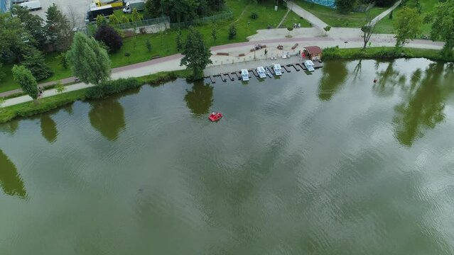 Beautiful Pond Zgierz Aerial View Poland