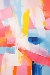 Vibrant Abstract Paint Strokes Canvas