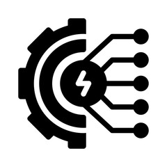 technological glyph icon