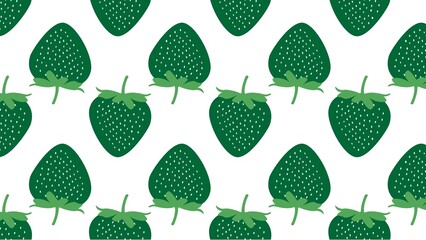 illustration of green strawberry wallpaper