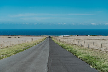 South Point Road, Big island, Hawaii. Ka Lae ,South Point, is the southernmost point of the Big Island of Hawaii and of the 50 United States.