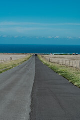 South Point Road, Big island, Hawaii. Ka Lae ,South Point, is the southernmost point of the Big Island of Hawaii and of the 50 United States.
