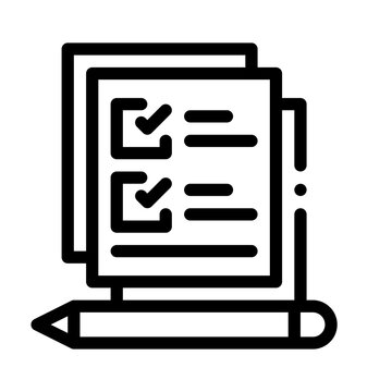 checklist documents and pencil icon clip art preview