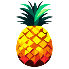 Obraz premium trend pineapple fruit simple Design illustration
