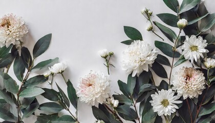 Floral minimalist background muted colors AI generated image