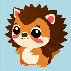 Fototapeta premium trend porcupine simple Design illustration