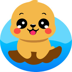 Obraz premium trend sea lions simple Design illustration