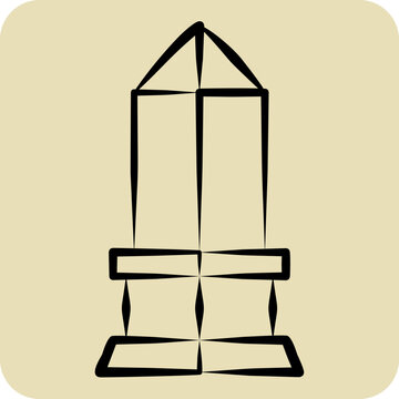 recommend clip art: Icon Place De La Concorde. related to France symbol. hand drawn style. simple design editable. simple illustration